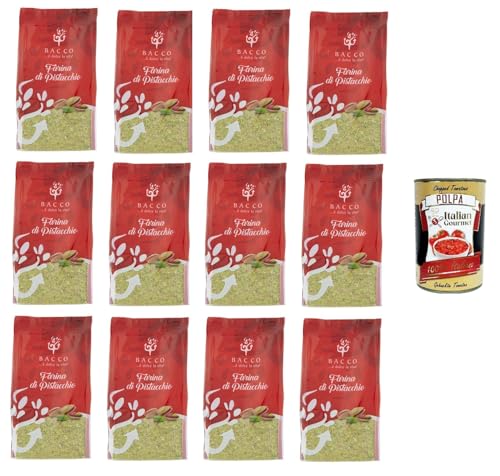 Bacco farina di pistacchio Pistazienmehl 12x100 g + Italian Gourmet Polpa di Pomodoro 400g von Italian Gourmet E.R.