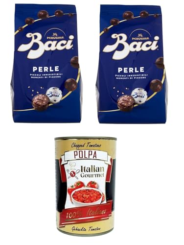 Baci Perugina PERLE kleine Freuden mit einzigartigem Geschmack 2x 154gr + Italian Gourmet polpa 400g von Italian Gourmet E.R.