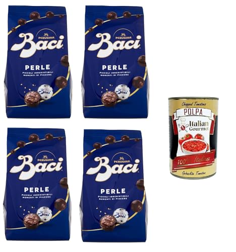 Baci Perugina PERLE kleine Freuden mit einzigartigem Geschmack 4x 154gr + Italian Gourmet polpa 400g von Italian Gourmet E.R.