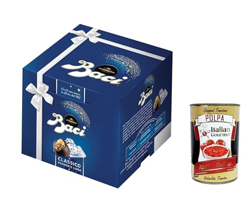 Baci Perugina Würfel Baci Pralinen mit dunkler Schokoladenglasur überzogen und mit ganzen Haselnüssen darin 325gr + Italian Gourmet polpa 400g von Italian Gourmet E.R.