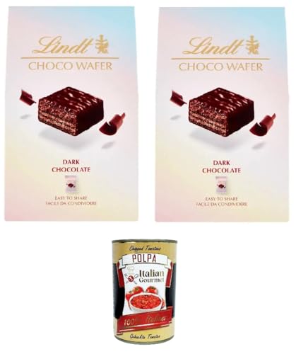 Bag Choco Wafer Dunkle Schokolade Knusprige Pralinen, einzeln verpackte Pralinen 2x130g+ Italian Gourmet polpa 400g von Italian Gourmet E.R.