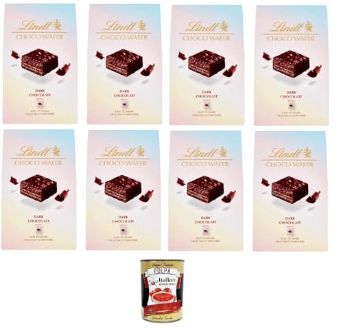 Bag Choco Wafer Dunkle Schokolade Knusprige Pralinen, einzeln verpackte Pralinen 8x130g+ Italian Gourmet polpa 400g von Italian Gourmet E.R.