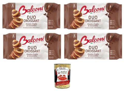 Balconi- Croissant DUO cacao Doppelschichtiges Schokoladen-Croissant DUO Kakao 4x 300gr + Italian Gourmet polpa 400g von Italian Gourmet E.R.