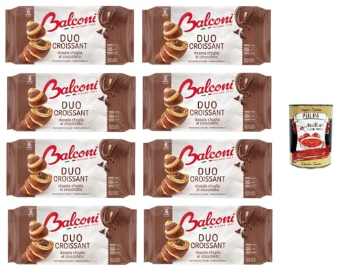 Balconi- Croissant DUO cacao Doppelschichtiges Schokoladen-Croissant DUO Kakao 8x 300gr + Italian Gourmet polpa 400g von Italian Gourmet E.R.