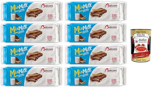 Balconi Mix Milk, Crema al latte e morbido pan di spagna al cioccolato Mix Milch, Milchcreme und weicher Schokoladen-Biskuitkuchen 12x350gr + Italian Gourmet polpa 400g von Italian Gourmet E.R.