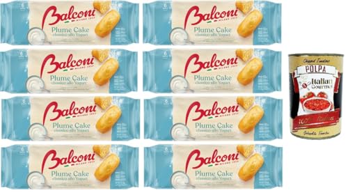 Balconi Plume Cake Classico allo Yogurt Klassischer Joghurt-Pflaumenkuchen vom Balkon 8x 190gr + Italian Gourmet Polpa 400g von Italian Gourmet E.R.