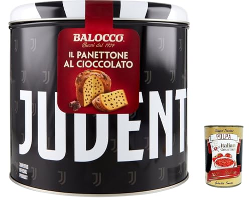 Balocco, Panettone JUVENTUS con gocce di cioccolato, Weihnachtsdose 800 g - Limited edition 2024 + Italian Gourmet polpa 400g von Italian Gourmet E.R.