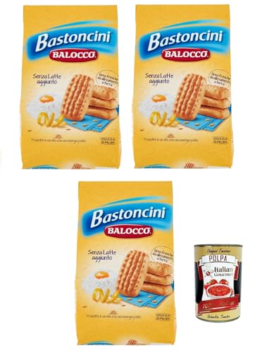 Balocco Bastoncini Kekse zum Frühstück 3x 350g biscuits cookies kuchen + Italian Gourmet polpa 400g von Italian Gourmet E.R.