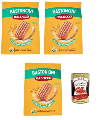 Balocco Bastoncini Kekse zum Frühstück 3x 700g biscuits cookies kuchen + Italian Gourmet polpa 400g von Italian Gourmet E.R.