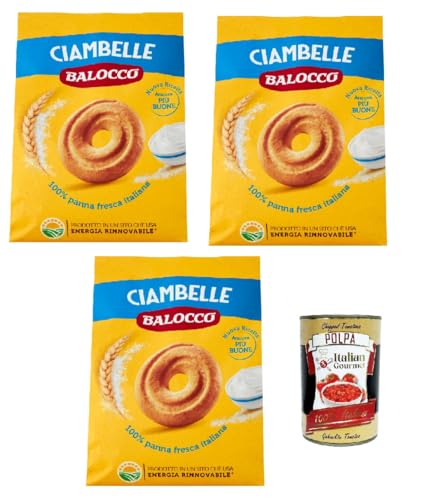 Balocco Ciambelle Kekse zum Frühstück 3x 700g biscuits cookies kuchen + Italian Gourmet polpa 400g von Italian Gourmet E.R.