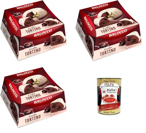 Balocco Il Nostro Tortino Cacao e Cioccolato Unser Kakao- und Schokoladenkuchen 3x650gr + Italian Gourmet polpa 400g von Italian Gourmet E.R.