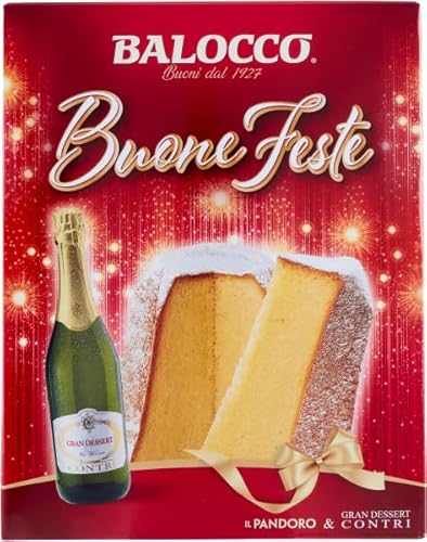 Balocco Pandoro Buone Feste Pandoro Frohe Feiertage 750gr+ Italian Gourmet polpa 400g von Italian Gourmet E.R.