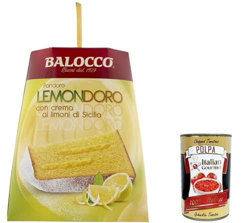 Balocco Pandoro Lemondoro Mit sizilianischer Zitronencreme 800gr + Italian Gourmet polpa 400g von Italian Gourmet E.R.