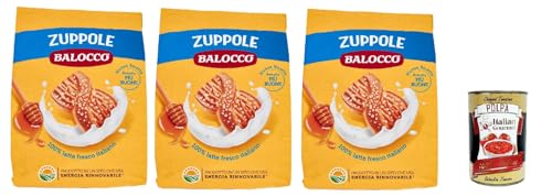 Balocco Zuppole Biscotti con latte italiano, Kekse mit italienischer Milch, biscuits cookies 100% Italienische Kekse 3x 700g + Italian Gourmet polpa 400g von Italian Gourmet E.R.