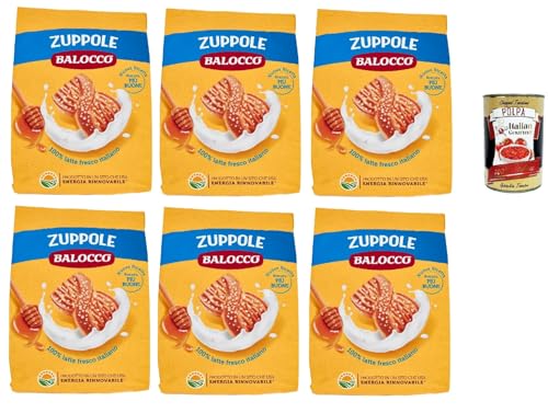 Balocco Zuppole Biscotti con latte italiano, Kekse mit italienischer Milch, biscuits cookies 100% Italienische Kekse 6x 700g + Italian Gourmet polpa 400g von Italian Gourmet E.R.