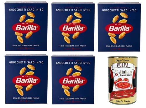 Barilla, I Classici, Pasta Gnocchetti Sardi N.60 100% italienischer Weizen 5x500gr + Italian Gourmet polpa 400g von Italian Gourmet E.R.