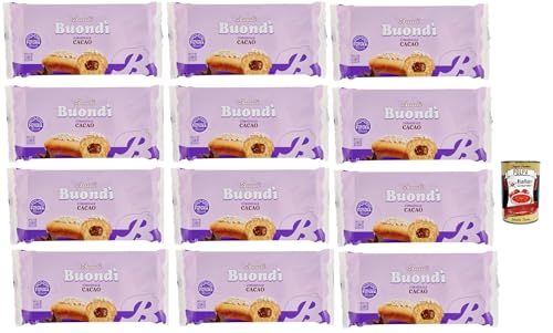 Bauli, Buondì Cacao, gebackener Kuchen snack mit Kakaocreme abgepackte Snacks 12x 258g Frühstück + Italian Gourmet polpa 400g von Italian Gourmet E.R.