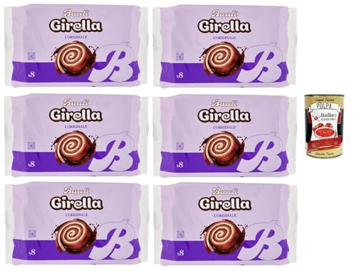 Bauli, Girella Spirale al Cioccolato, Kuchen Süßer Snack Backwaren mit Kakaofüllung, Ohne Konservierungsstoffe und Farbstoffe mit nur natürlichen Aromen 6x 280g + Italian Gourmet polpa 400g von Italian Gourmet E.R.