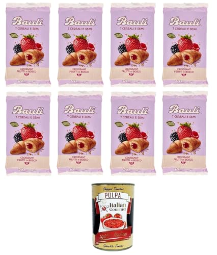 Bauli 7 Cereali e Semi Croissant Frutti di Bosco 7 Getreide und Samen Croissantbeeren 8x270gr+ Italian Gourmet polpa 400g von Italian Gourmet E.R.