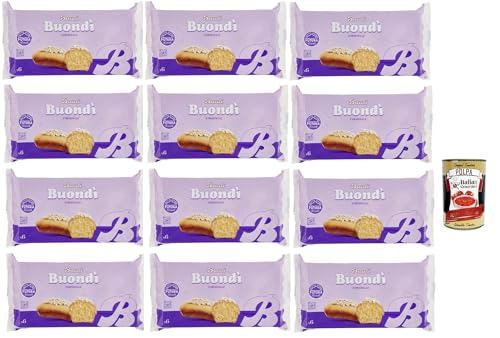 Bauli Buondì Classico, Snacks gebackener Kuchen mit Zuckerguss -30% von Fetten 12x 198g leichtes Frühstück + Italian Gourmet polpa 400g von Italian Gourmet E.R.