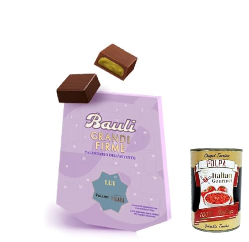 Bauli Calendario dell’avvento per Lui, Advent Kalender for him, Adventskalender Für ihn, mit 24 Schokoladenpralinen 150g + Italian Gourmet polpa 400g von Italian Gourmet E.R.