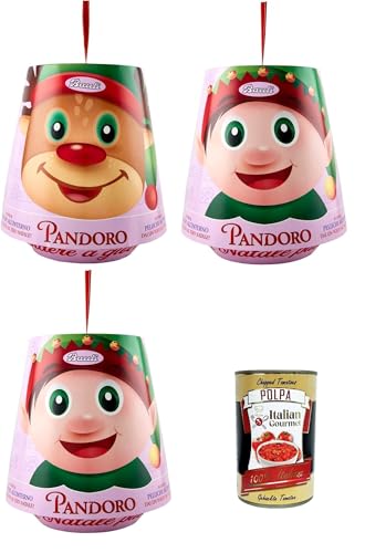 Bauli Pandoro Classico Mascherato con Peluche a Sorpresa Classic Masked mit Überraschungsplüsch 3x500g+ Italian Gourmet polpa 400g von Italian Gourmet E.R.