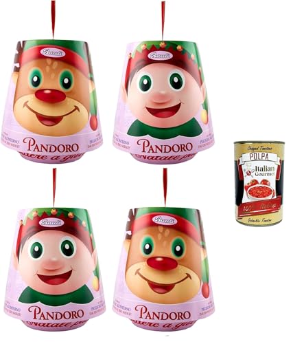 Bauli Pandoro Classico Mascherato con Peluche a Sorpresa Classic Masked mit Überraschungsplüsch 4x500g+ Italian Gourmet polpa 400g von Italian Gourmet E.R.