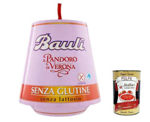 Bauli Pandoro senza glutine e senza lattosio, Glutenfrei und Laktosefrei 500g + Italian gourmet polpa 400g von Italian Gourmet E.R.