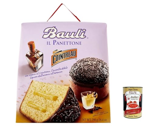 Bauli Panettone Cointreau con crema di liquore all’arancia Weihnachtssüßigkeiten mit Orangenlikörcreme 750g von Italian Gourmet E.R.