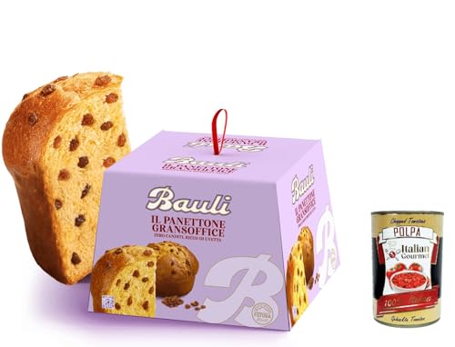 Bauli Panettone GranSoffice weicher Teig reich an Rosinen ohne kandierte Früchte 900g + Italian Gourmet polpa 400g von Italian Gourmet E.R.