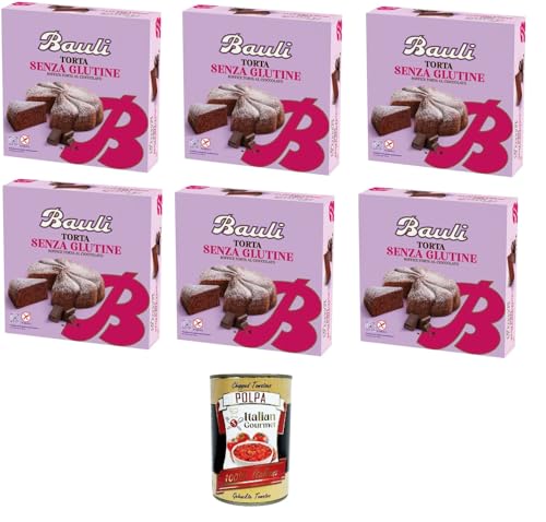 Bauli Soffice Torta al Cioccolato senza Glutine Weicher glutenfreier Schokoladenkuchen 6x420gr + Italian Gourmet polpa 400g von Italian Gourmet E.R.