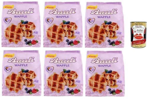 Bauli Waffle morbida Cialda con Croccante Zucchero Perlato, Weiche Waffel mit knusprigem Perlzucker 6x 210g + Italian Gourmet polpa 400g von Italian Gourmet E.R.