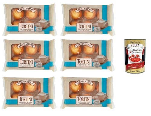 Beniamino Tortini con farcitura di crema al latte mit Milchcremefüllung 6x 250gr + Italian Gourmet polpa 400g von Italian Gourmet E.R.