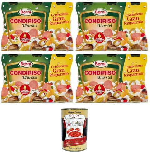 Berni Condiriso Con Wurstel Con Olio Extra Vergine Di Oliva Condiriso mit Wurst mit nativem Olivenöl extra 6x285gr + Italian Gourmet polpa 400g von Italian Gourmet E.R.