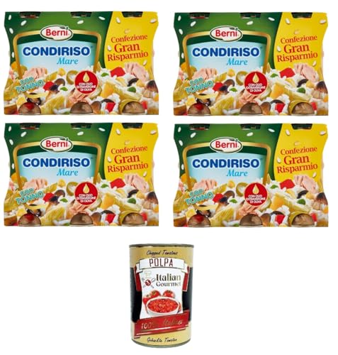 Berni Condiriso Di Mare Con Tonno Berni Seafood Condiriso mit Thunfisch und extra natives Olivenöl 12x 285gr + Italian Gourmet polpa 400g von Italian Gourmet E.R.