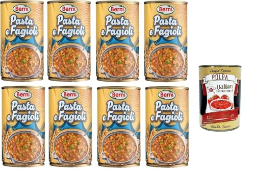 Berni Pasta e Fagioli Nudeln und Bohnen 8x 420gr + Italian Gourmet polpa 400g von Italian Gourmet E.R.