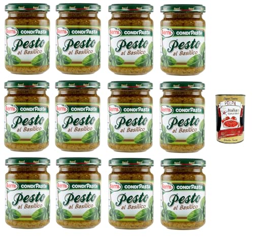 Berni Pesto BasilicoBasilikum-Pesto 12x135gr + Italian Gourmet polpa 400g von Italian Gourmet E.R.