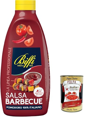 Biffi Linea professionale Barbecue Sauce BBQ 900g Mit 100% italienischer Tomate + Italian gourmet polpa 400g von Italian Gourmet E.R.