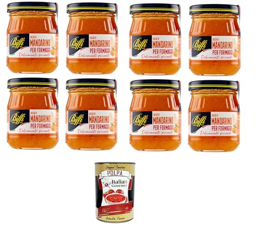 Biffi Salsa di mandarini per formaggi Mandarinensauce für Käse 8x100 gr+ Italian Gourmet polpa 400g von Italian Gourmet E.R.