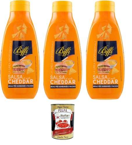 Biffi The Professional Line – Cheddar-Sauce 3x 800gr + Italian Gourmet polpa 400g von Italian Gourmet E.R.