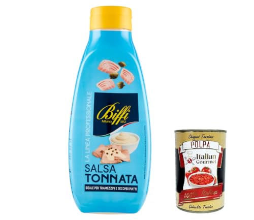 Biffi la linea professionale, salsa tonnata, Thunfischsauce würzen soße Salad sauce Squeeze 800g + Italian Gourmet polpa 400g von Italian Gourmet E.R.