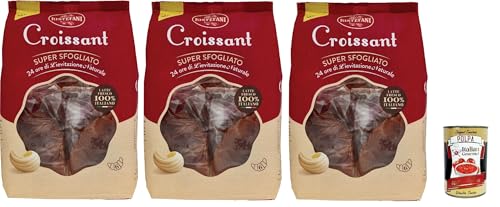 Bistefani Croissant Super sfogliato, Kuchen Corissant Mit 24 Stunden natürlichen Sauerteigs, Mit 100% italienischer Milch, 3x 300g+ Italian Gourmet polpa 400g von Italian Gourmet E.R.