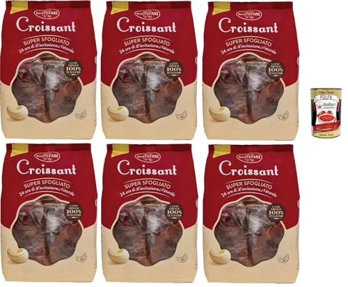 Bistefani Croissant Super sfogliato, Kuchen Corissant Mit 24 Stunden natürlichen Sauerteigs, Mit 100% italienischer Milch, 6x 300g+ Italian Gourmet polpa 400g von Italian Gourmet E.R.