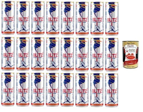 Blitz! energy drink bevanda energetica Energiegetränk 24x250 ml+ Italian Gourmet polpa 400g von Italian Gourmet E.R.