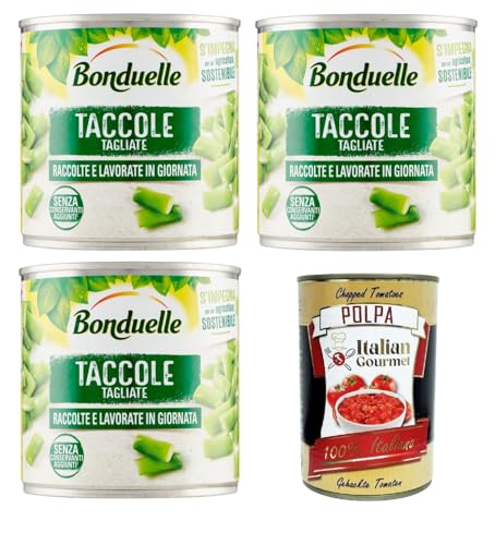 Bonduelle Taccole Tagliate Dohlen schneiden 3x400gr + Italian Gourmet polpa 400g von Italian Gourmet E.R.