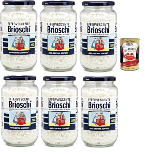 Brioschi Digestivo, Erfrischend und durstigem Verdauung, limone Erfrischendes Verdauungs-Auflösen mit Zitronengeschmack 6x 250gr + Italian Gourmet polpa 400g von Italian Gourmet E.R.