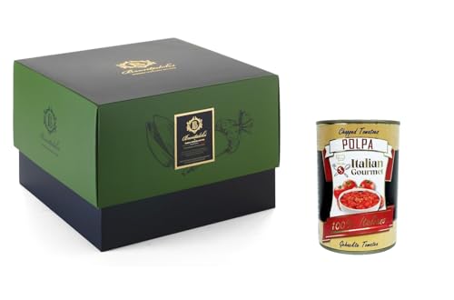 Brontedolci Panettone Pistacchio Weihnachtskuchen mit Pistazien und Zuckerweichteig mit Pistazienwürfeln 1kg in box verpackt + Italian Gourmet polpa 400g von Italian Gourmet E.R.