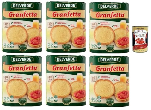 Buitoni Granfetta Fette Biscottate 40 fette Zwieback duftend und leicht Kekse 6x 300g + Italian Gourmet polpa 400g von Italian Gourmet E.R.