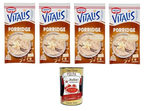 C. Vitalis Classic Porridge mit Haferflocken und zarter Bourbon-Vanille 4x 54g+ Italian Gourmet polpa 400g von Italian Gourmet E.R.