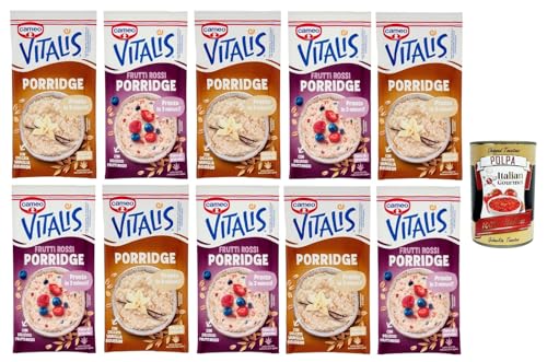 C.Vitalis Porridge Testpaket Classic Und mit Haferflocken und leckeren roten Früchten 5x54gr 5x53g + Italian Gourmet polpa 400g von Italian Gourmet E.R.